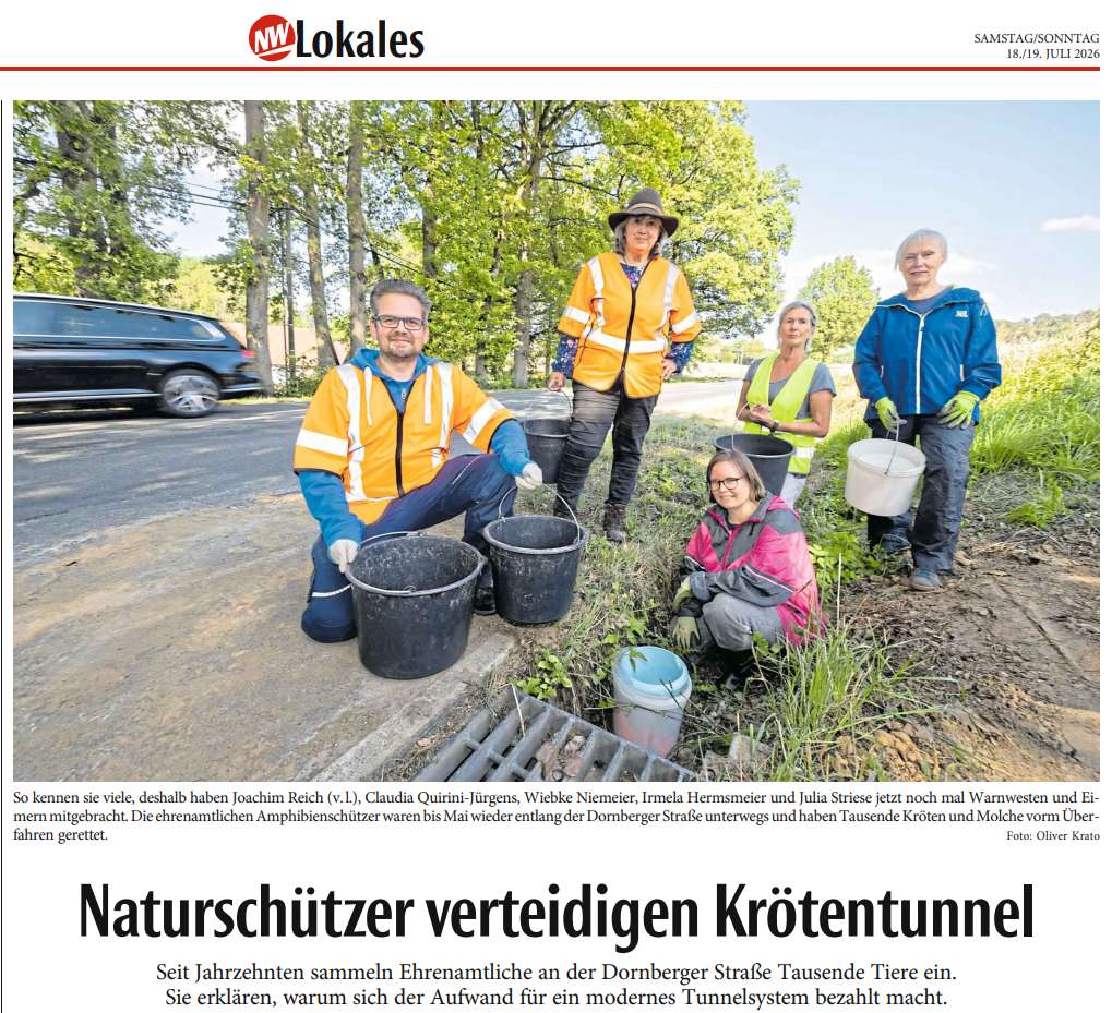 Naturschützer verteidigen Krötentunnel